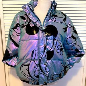 Iridescent Disney Parks Character Puffer Jacket